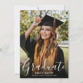 Modern Photo Graduation Party 招待状 (正面)