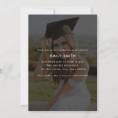 Modern Photo Graduation Party 招待状 (裏面)