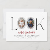 Modern photo Graduation Party Invitation 招待状 (正面)