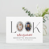 Modern photo Graduation Party Invitation 招待状 (スタンド正面)