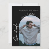 Modern Photo Graduation Party Invitation 招待状 (正面)