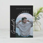 Modern Photo Graduation Party Invitation 招待状 (スタンド正面)