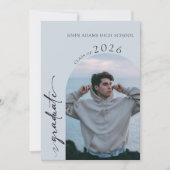 Modern Photo Graduation Party Invitation 招待状 (正面)