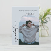 Modern Photo Graduation Party Invitation 招待状 (スタンド正面)