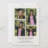 Modern Photo Graduation Party Invite Announcement 招待状 (裏面)