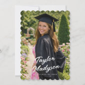 Modern Photo Graduation Party Invite Announcement 招待状 (正面)