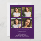 Modern Photo Graduation Party Invite Announcement 招待状 (裏面)