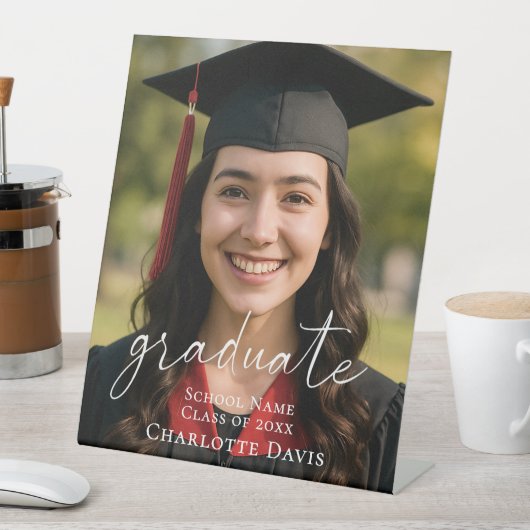 Modern photo Graduation Party welcome 台座サイン (インサイチュ)