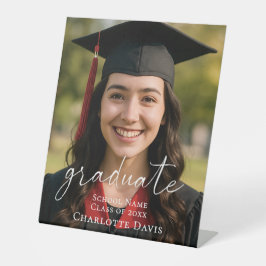 Modern photo Graduation Party welcome 台座サイン