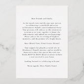 Modern Photo Graduation RoseGold Foil Announcement 箔招待状 (裏面)