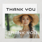 Modern Photo Graduation Thank You サンキューカード (正面/裏面)