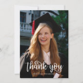 Modern Photo Graduation Thank You Card 招待状 (正面)