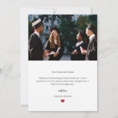 Modern Photo Graduation Thank You Card 招待状 (裏面)