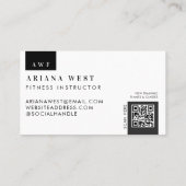 Modern Photo Grid Personal Trainer Fitness Coach 名刺 (裏面)