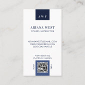 Modern Photo Grid Personal Trainer Fitness Coach 名刺 (裏面)