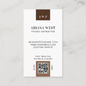 Modern Photo Grid Personal Trainer Fitness Coach 名刺 (裏面)