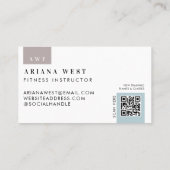 Modern Photo Grid Personal Trainer Fitness Coach 名刺 (裏面)