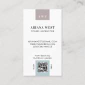 Modern Photo Grid Personal Trainer Fitness Coach 名刺 (裏面)