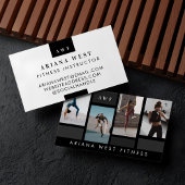 Modern Photo Grid Personal Trainer Fitness Coach 名刺