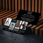 Modern Photo Grid Personal Trainer Fitness Coach 名刺