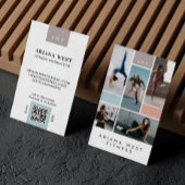 Modern Photo Grid Personal Trainer Fitness Coach 名刺