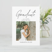 Modern Photo High School Graduation Announcement 案内状 (スタンド正面)