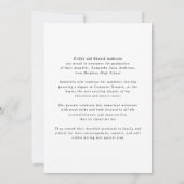 Modern Photo High School Graduation Announcement 案内状 (裏面)