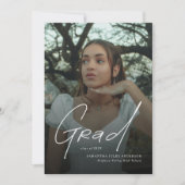 Modern Photo High School Graduation Announcement  案内状 (正面)