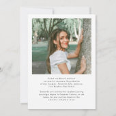 Modern Photo High School Graduation Announcement  案内状 (裏面)