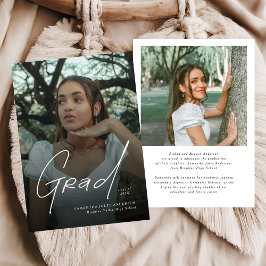 Modern Photo High School Graduation Announcement  案内状