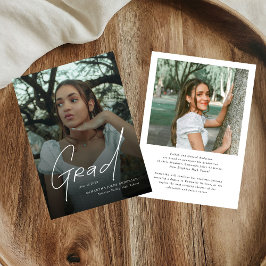 Modern Photo High School Graduation Announcement  案内状