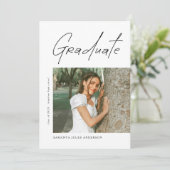 Modern Photo High School Graduation Announcement 案内状 (スタンド正面)