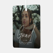 Modern Photo High School Graduation Gifts メタルオーナメント (正面左)