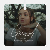 Modern Photo High School Graduation Gifts メタルオーナメント (正面)