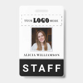 Modern photo logo company staff ID バッジ (正面)