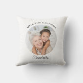 Modern Photo Love You Grandma Keepsake クッション (裏面)