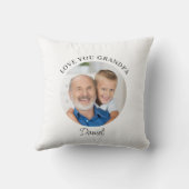 Modern Photo Love You Grandpa Keepsake クッション (裏面)