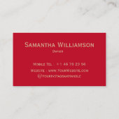 Modern Photo Makeup Business Card 名刺 (裏面)