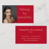 Modern Photo Makeup Business Card 名刺 (正面/裏面)