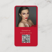 Modern Photo Makeup Business Card logo barcode  名刺 (正面)