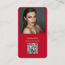 Modern Photo Makeup Business Card logo barcode  名刺