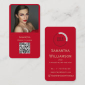 Modern Photo Makeup Business Card logo barcode  名刺 (正面/裏面)