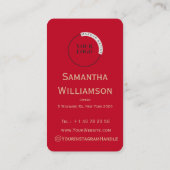 Modern Photo Makeup Business Card logo barcode  名刺 (裏面)