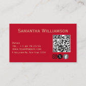 Modern Photo Makeup Business Card with barcode 名刺 (裏面)