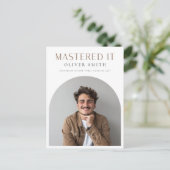 Modern Photo Master Graduation Announcement ポストカード (スタンド正面)