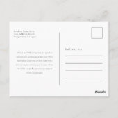 Modern Photo Master Graduation Announcement ポストカード (裏面)