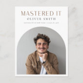 Modern Photo Master Graduation Announcement ポストカード (正面)