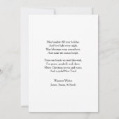 Modern Photo Merry Christmas Flat Greeting Card サンキューカード (裏面)