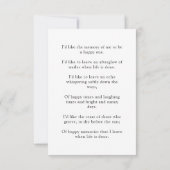 Modern photo minimalist memorial prayer card  出欠カード (裏面)