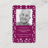 Modern photo minimalist memorial prayer card  名刺 (正面)
